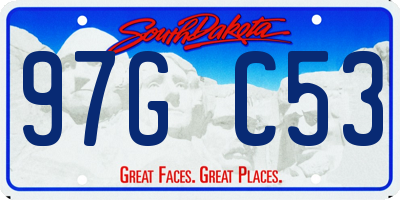 SD license plate 97GC53