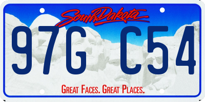 SD license plate 97GC54