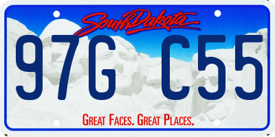 SD license plate 97GC55