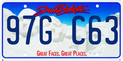 SD license plate 97GC63