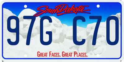 SD license plate 97GC70