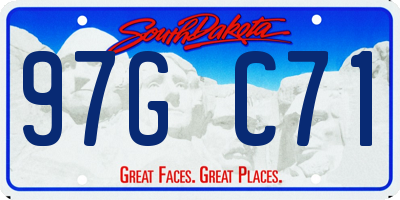 SD license plate 97GC71