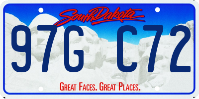SD license plate 97GC72
