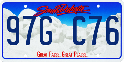 SD license plate 97GC76
