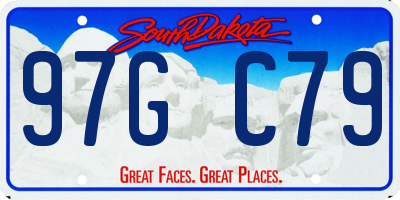 SD license plate 97GC79