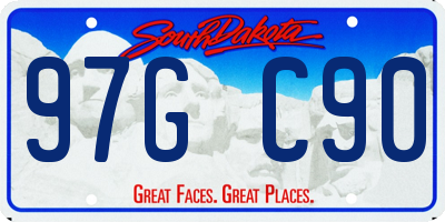 SD license plate 97GC90