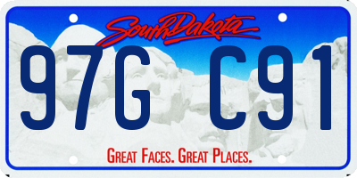 SD license plate 97GC91