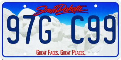 SD license plate 97GC99