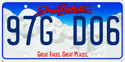 SD license plate 97GD06