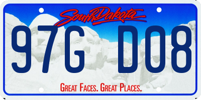 SD license plate 97GD08