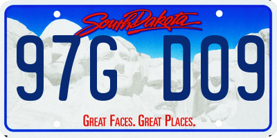 SD license plate 97GD09
