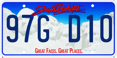 SD license plate 97GD10