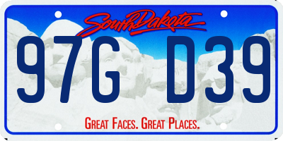 SD license plate 97GD39