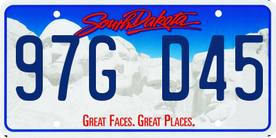 SD license plate 97GD45