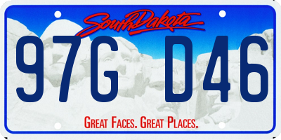 SD license plate 97GD46