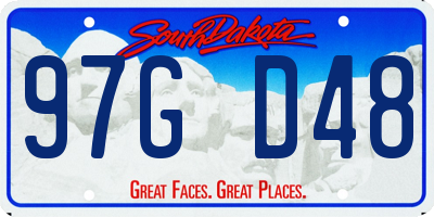 SD license plate 97GD48