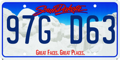 SD license plate 97GD63