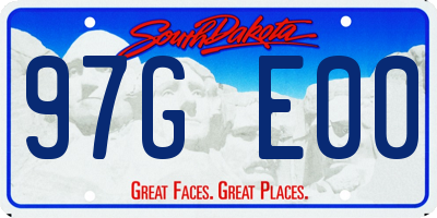 SD license plate 97GE00
