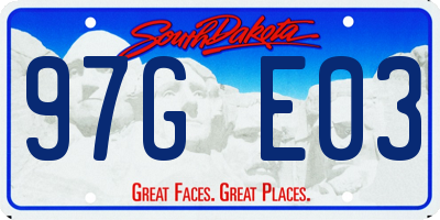 SD license plate 97GE03