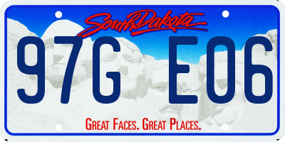 SD license plate 97GE06