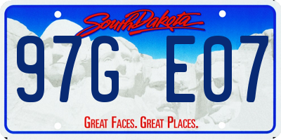 SD license plate 97GE07