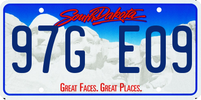 SD license plate 97GE09