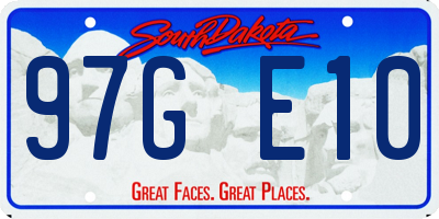 SD license plate 97GE10
