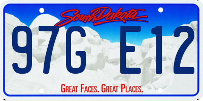 SD license plate 97GE12
