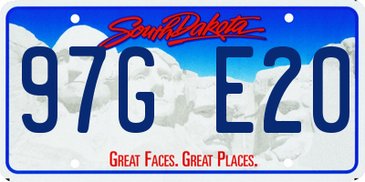 SD license plate 97GE20