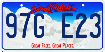 SD license plate 97GE23