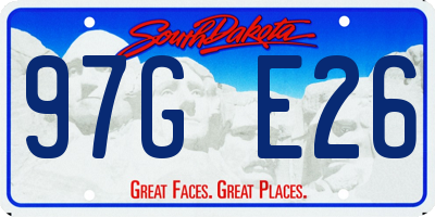 SD license plate 97GE26