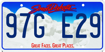 SD license plate 97GE29