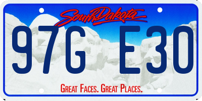 SD license plate 97GE30