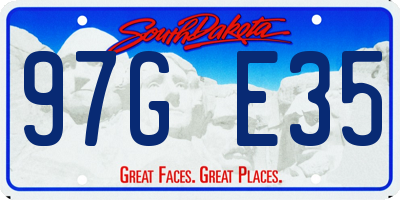 SD license plate 97GE35