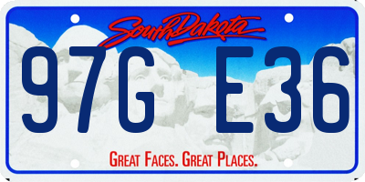 SD license plate 97GE36