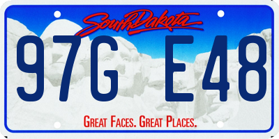 SD license plate 97GE48