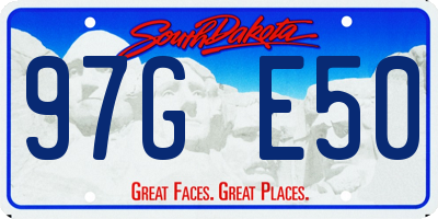 SD license plate 97GE50