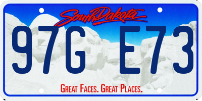 SD license plate 97GE73