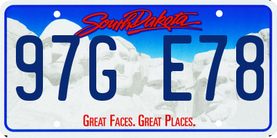 SD license plate 97GE78