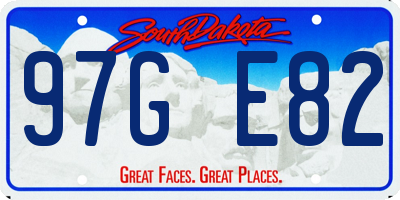 SD license plate 97GE82