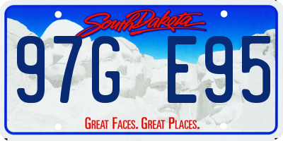 SD license plate 97GE95