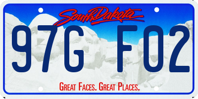 SD license plate 97GF02