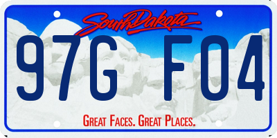 SD license plate 97GF04