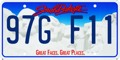 SD license plate 97GF11