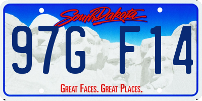 SD license plate 97GF14