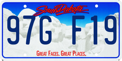 SD license plate 97GF19