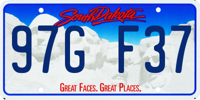 SD license plate 97GF37