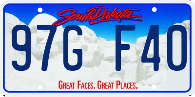SD license plate 97GF40
