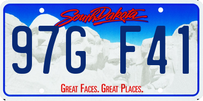SD license plate 97GF41