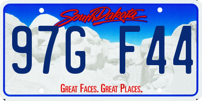 SD license plate 97GF44